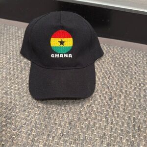 Ghana Black Baseball Cap